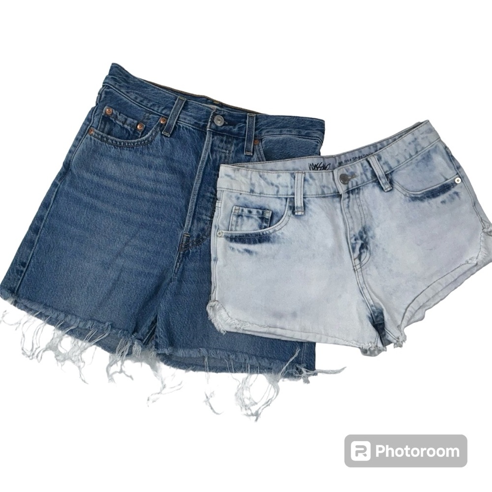 BUNDLE Levi's Ribcage Straight/Mossimo High Rise Denim Shorts Size 2 Women's